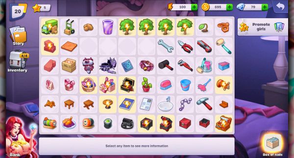 HornyVilla character gallery and unlock system